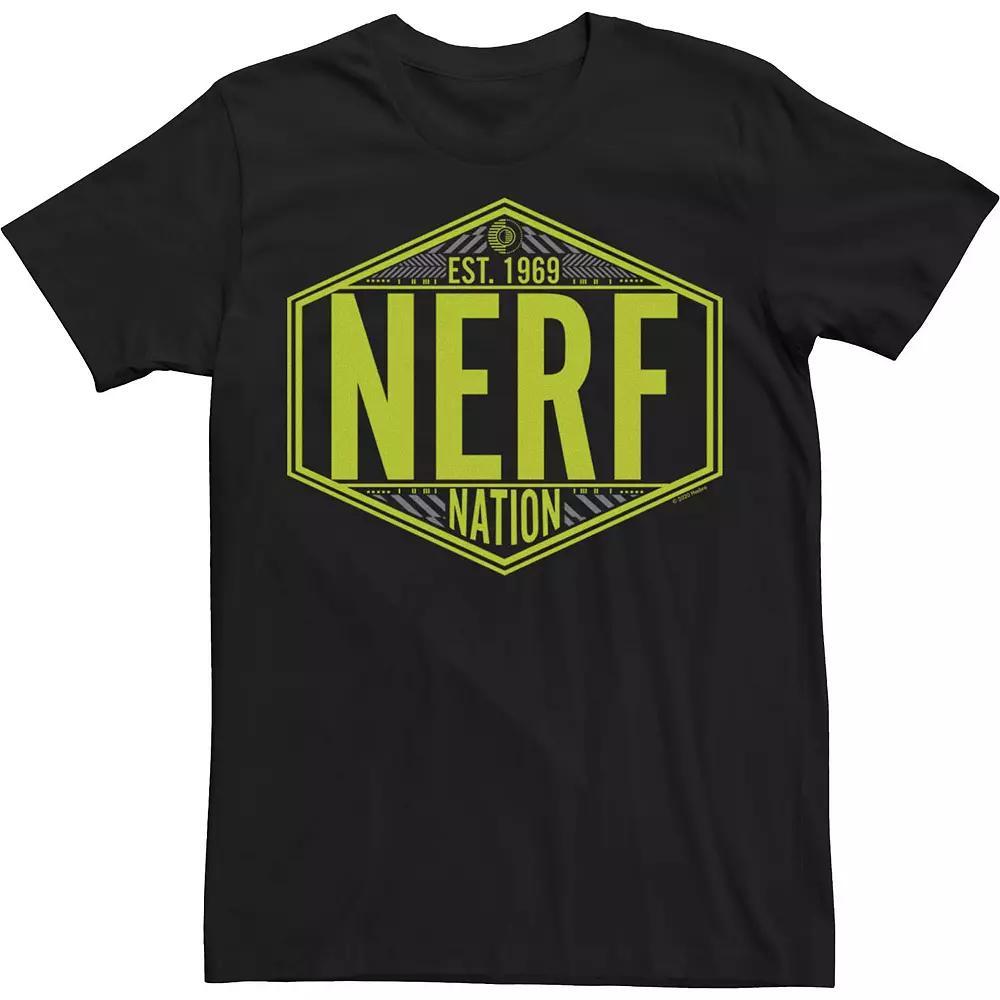 Men's Nerf Nation Est 1969 Neon Badge Tee, Size: XXL, Black Product Image