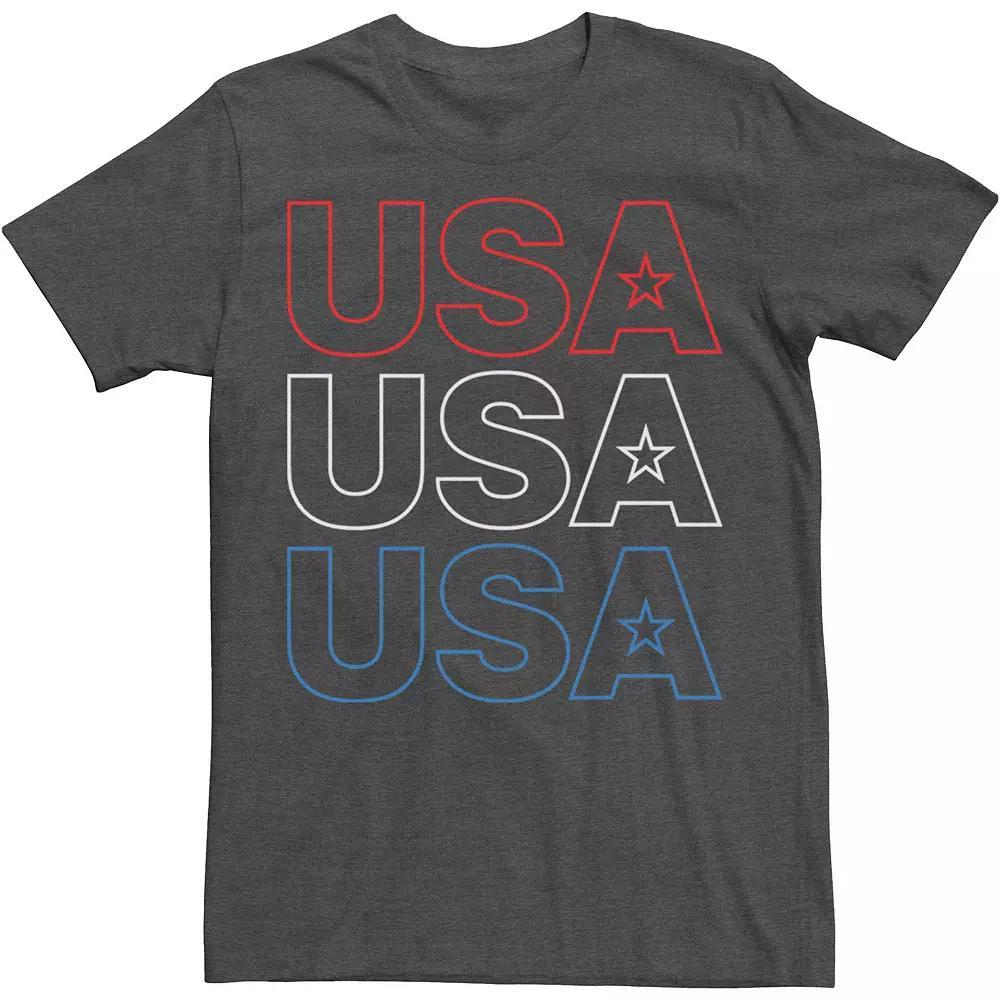 Big & Tall Triple Threat Americana Vintage Tee, Men's, Size: 3XL, Grey Heather Product Image