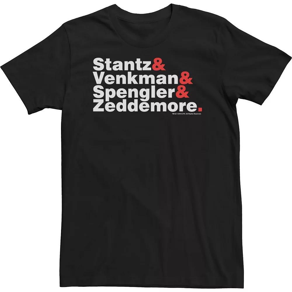 Men's Ghostbusters Ghostbusters List & Text Tee, Size: Large, Black Product Image