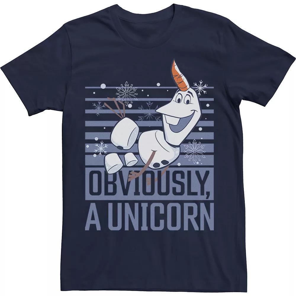 Disney's Frozen 2 Olaf Obviously A Unicorn Men's Tee, Size: 3XL, Blue Product Image