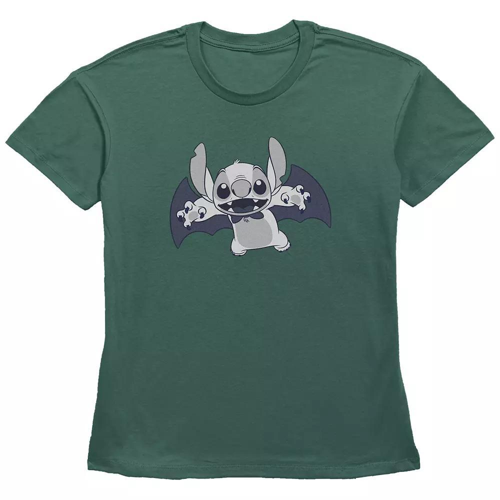 Disney's Lilo & Stitch Vampire Stitch Women's Graphic Tee, Size: Large, Green Product Image