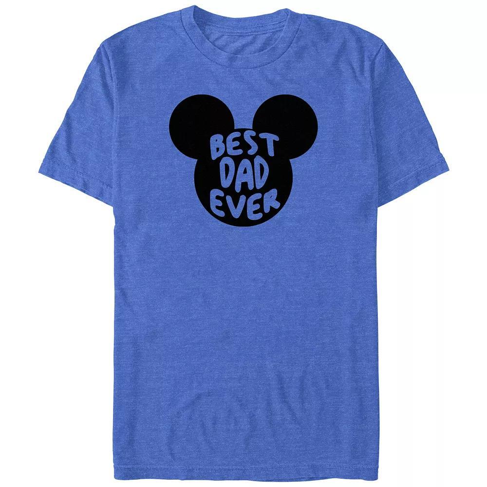Disney's Mickey Mouse Best Dad Ever Big & Tall Graphic Tee, Men's, Size: 4XL Tall, Royal Grey Product Image