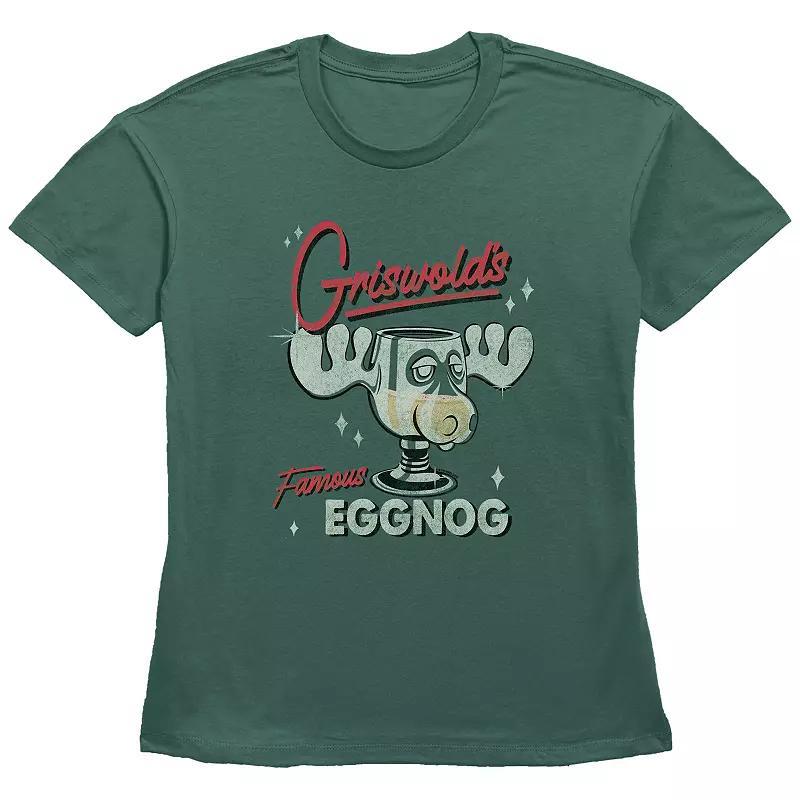 Womens Christmas Scene Ornament Graphic Tee Blue Product Image