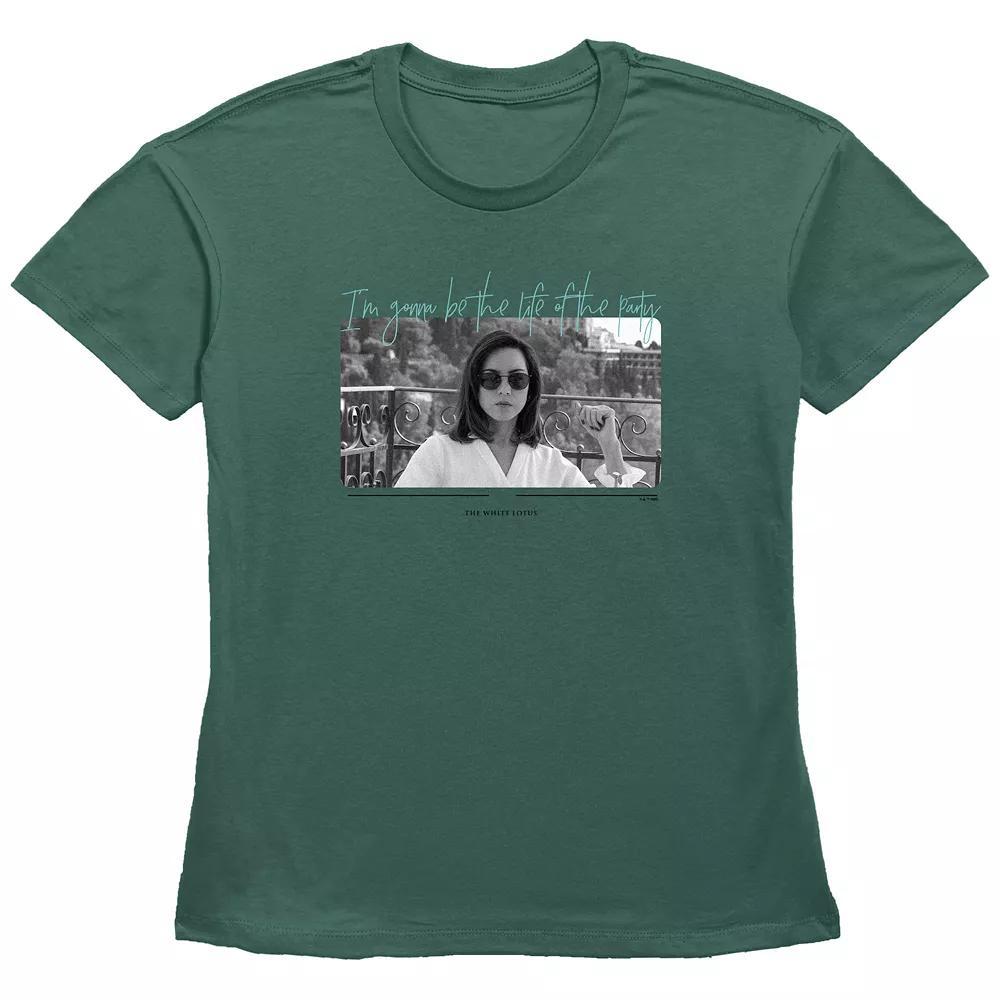 Women's White Lotus Harper The Life Of The Party Graphic Tee, Size: Small, Green Product Image