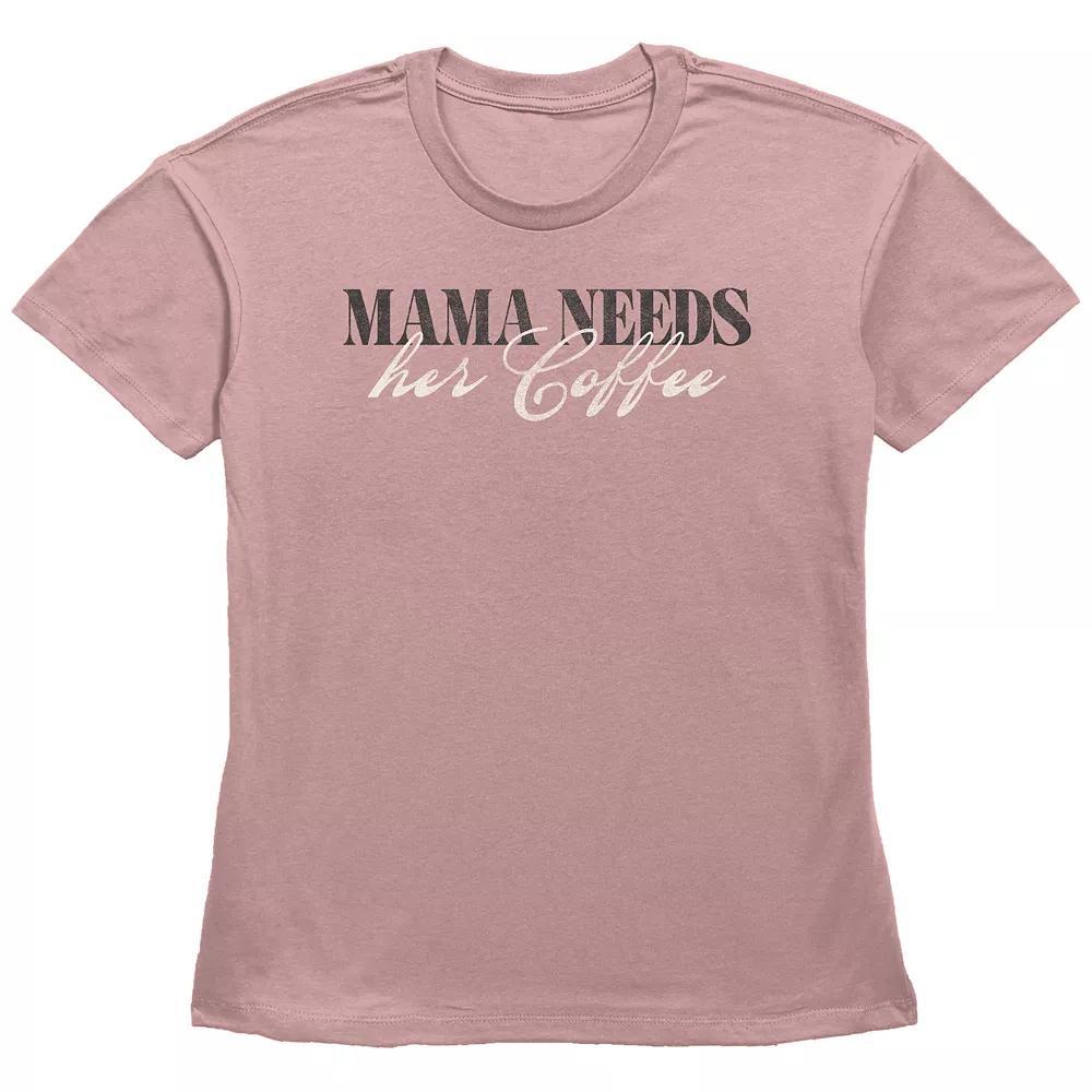 Women's Fifth Sun "Mama Needs Her Coffee" Cursive Script Graphic Tee, Girl's, Size: Small, Desert Pink Product Image