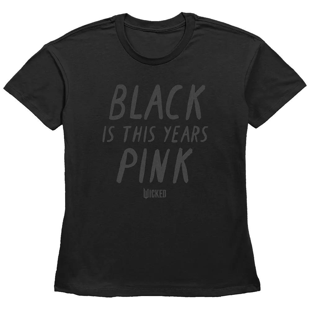 Women's Wicked Black Is This Years Pink Graphic Tee, Size: Small Product Image