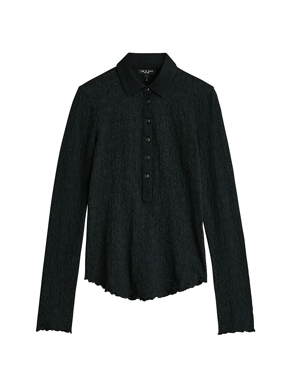 rag & bone Gemma Jacquard Polo Product Image