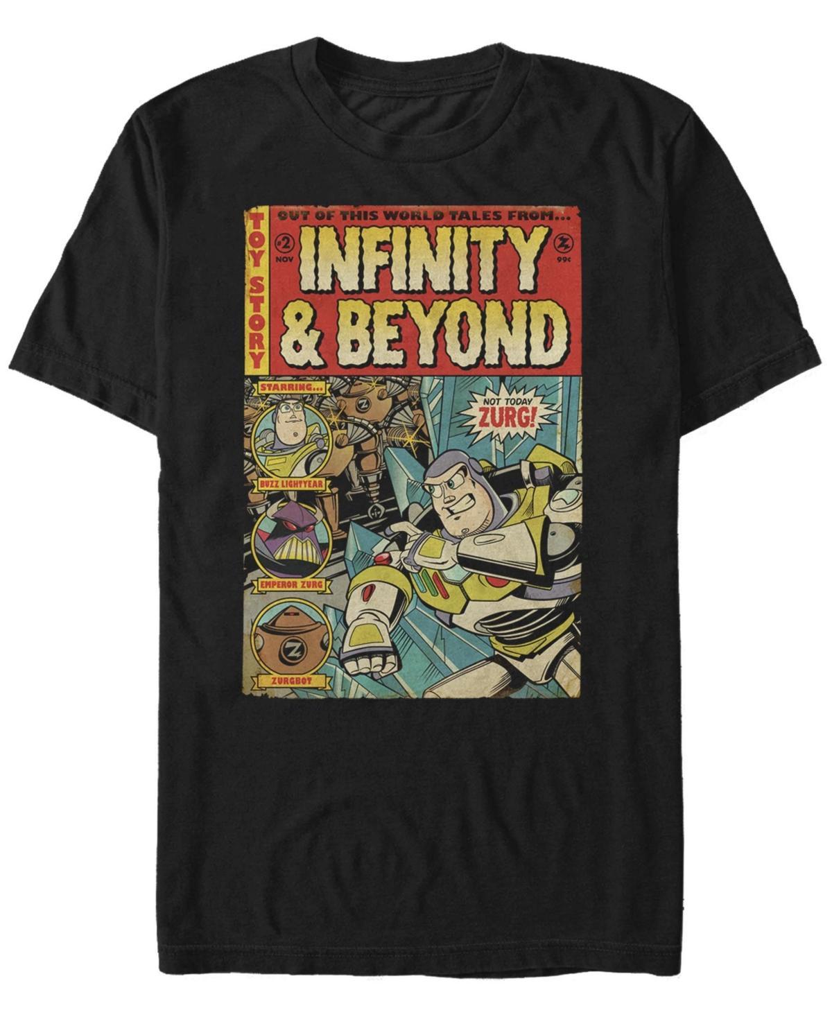 Disney / Pixar's Toy Story Buzz Lightyear Men's Comic Retro Tee, Size: XL, Black Product Image