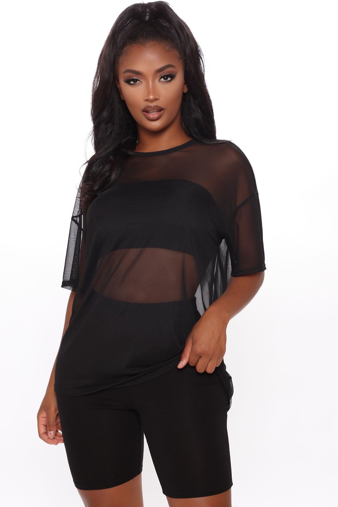 Nice And Clear 3 Piece Biker Short Set - Black Product Image