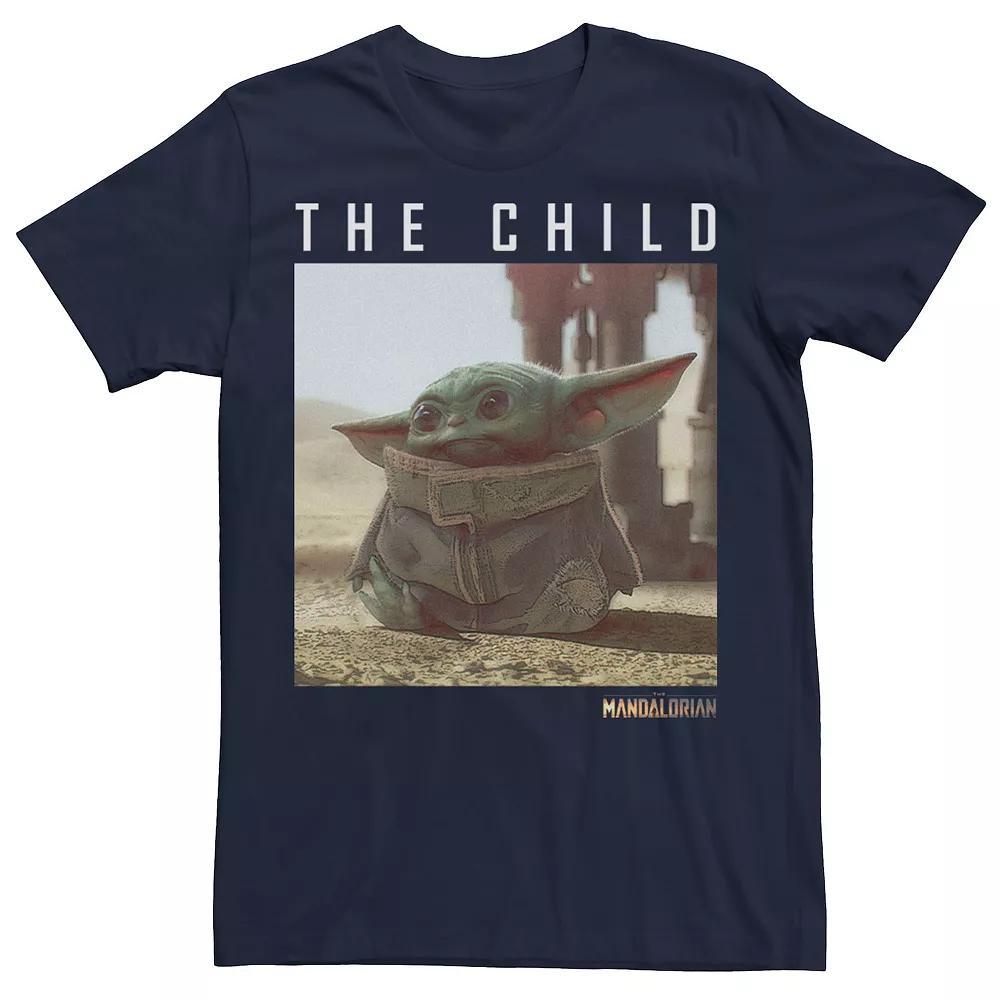 Big & Tall Star Wars The Mandalorian The Child Long Ears Photo Tee, Men's, Size: 4XLT, Blue Product Image