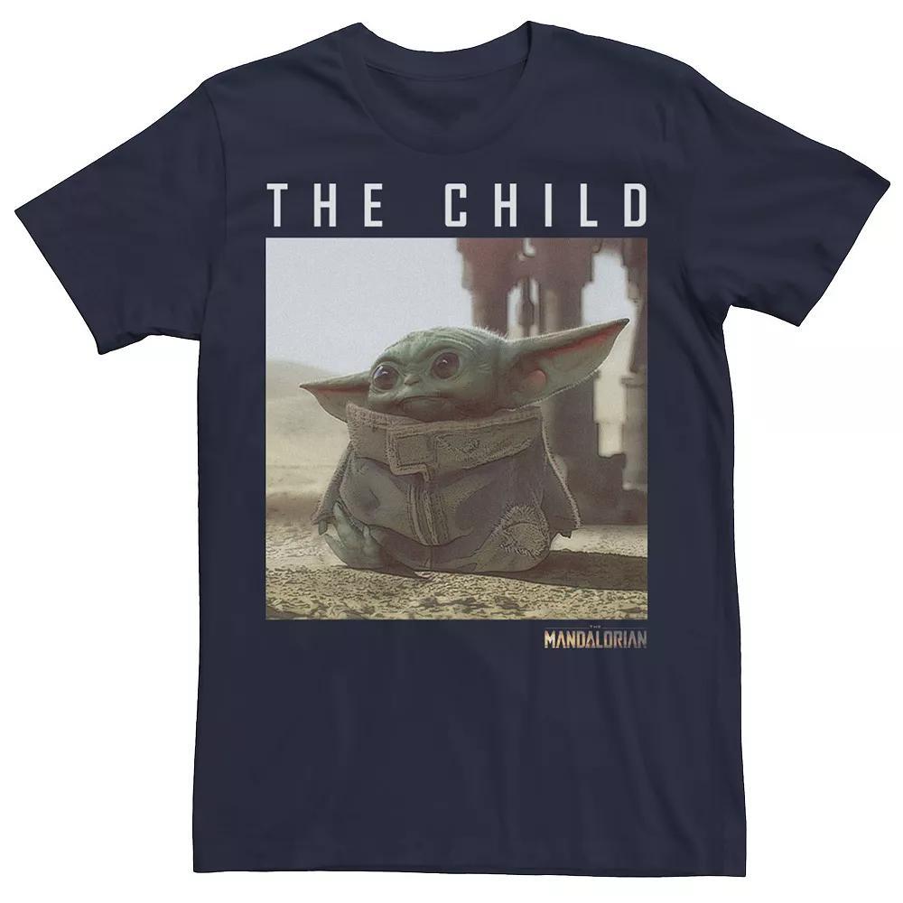Big & Tall Star Wars The Mandalorian The Child Long Ears Photo Tee, Men's, Size: 4XLT, Blue Product Image