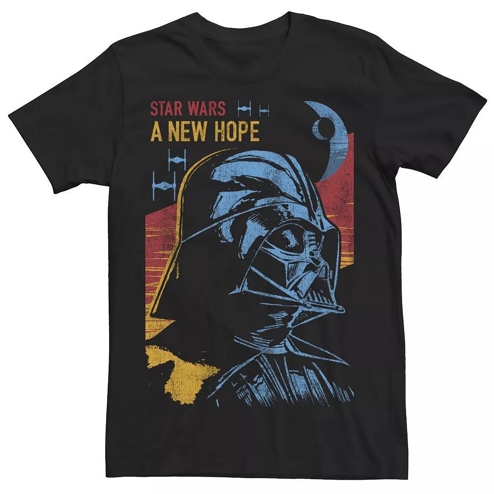 Men's Star Wars A New Hope Darth Vader Propaganda Tee, Size: 3XL, Blue Product Image
