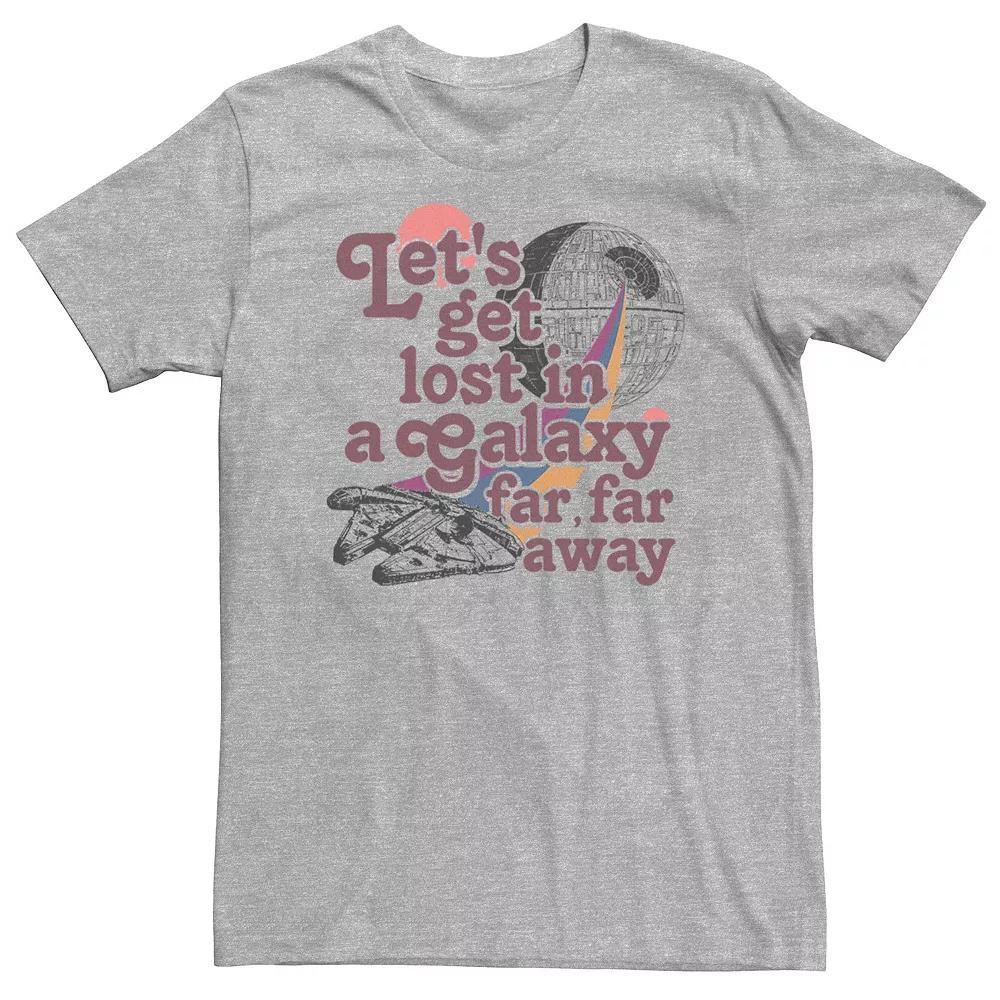 Big & Tall Star Wars Let's Get Lost Far Far Away Tee, Men's, Size: 4XL, Athletic Grey Product Image