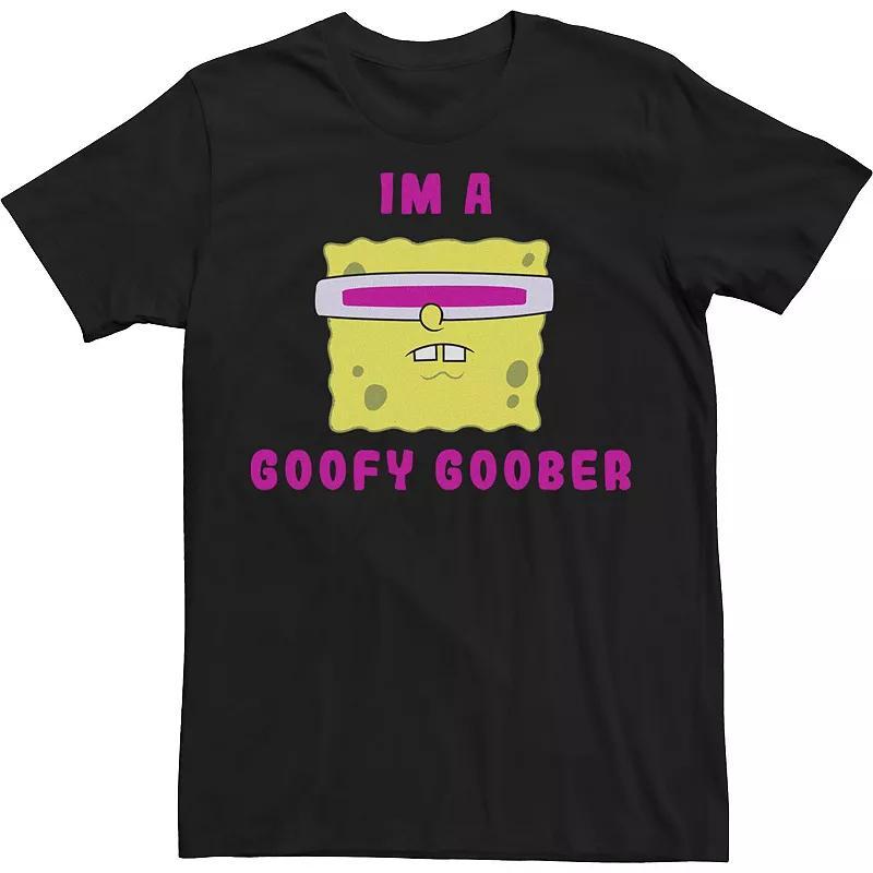 Big & Tall Spongebob Goober Spongebob Face Poster Tee, Men's, Size: Large Tall, Black Product Image