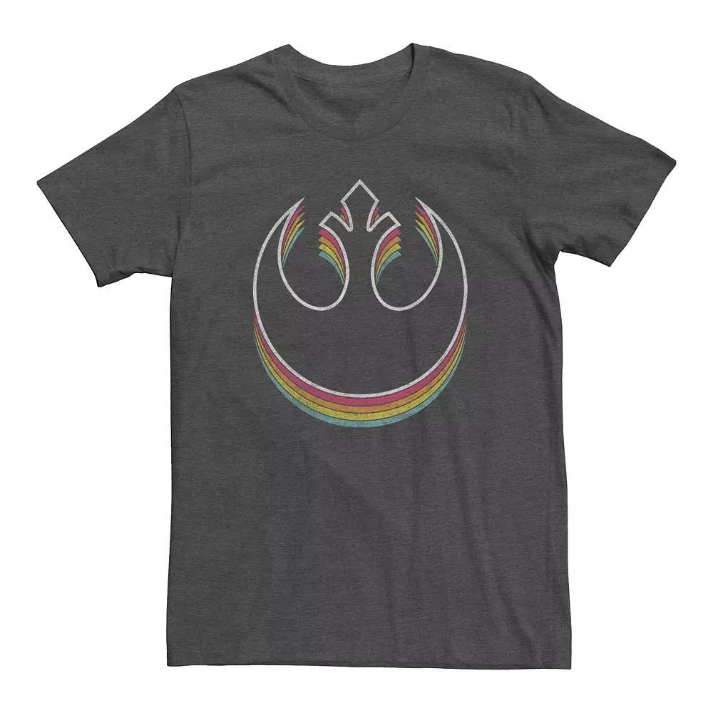 Men's Star Wars Rebel Symbol Rainbow Fade Graphic Tee, Size: Medium, Grey Heather Product Image