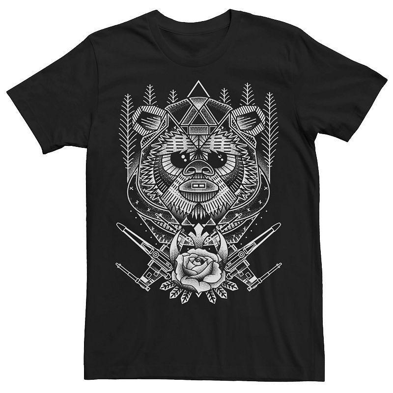 Men's Star Wars Angular Ewok Graphic Tee, Size: Large, Black Product Image