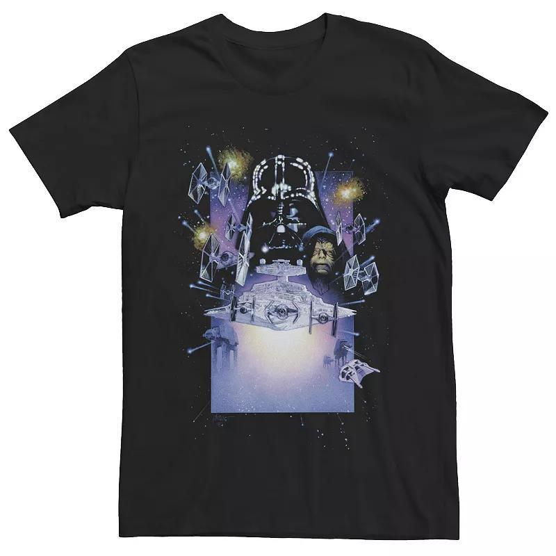 Men's Star Wars Darth Vader Emperor Palpatine Galaxy Poster Tee, Size: XXL, Black Product Image