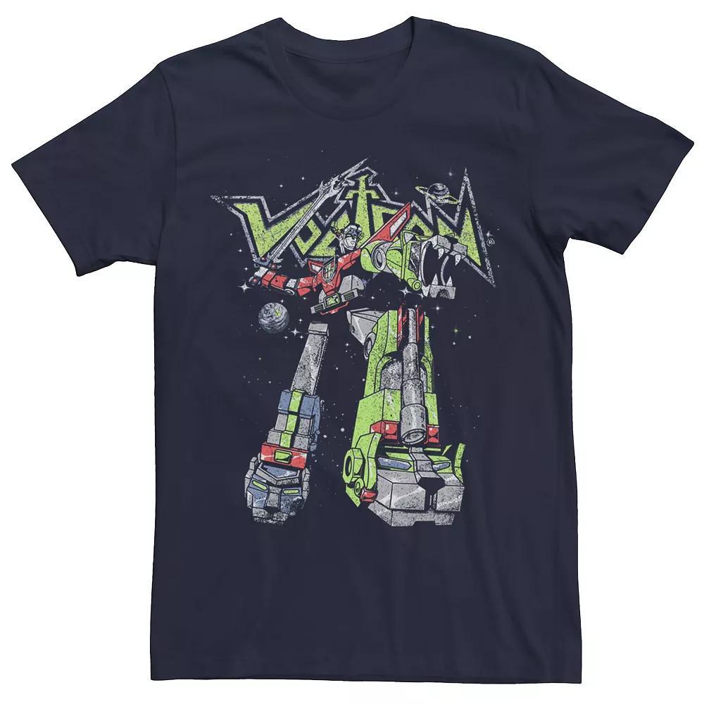 Men's Voltron: Defender of the Universe Defensive Stance Portrait Tee, Size: Medium, Blue Product Image