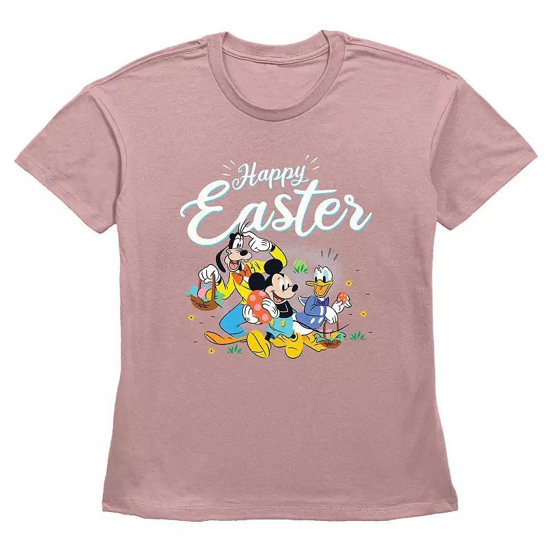 Disney's Mickey Mouse & Friends Happy Easter Women's Graphic Tee, Size: Small, Desert Pink Product Image