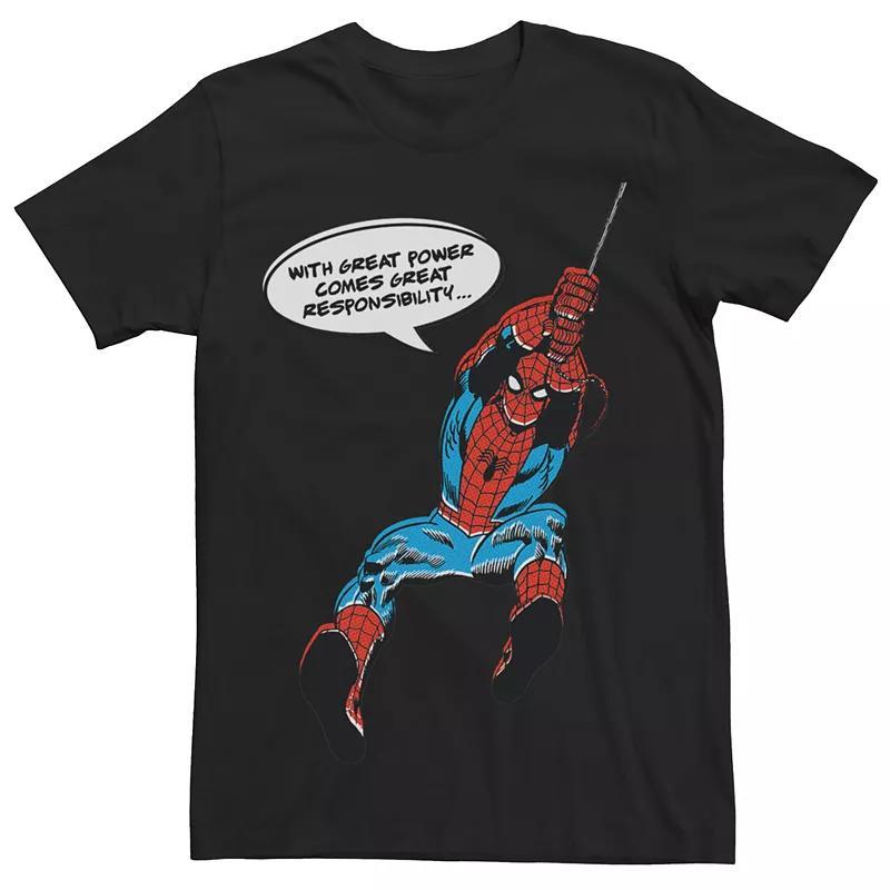 Men's Marvel Retro Spider-Man Vintage Graphic Tee, Size: XL, Black Product Image