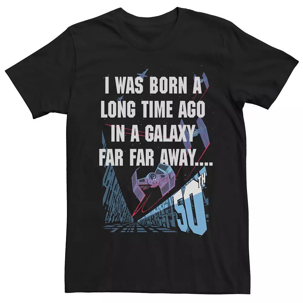 Men's Star Wars I Was Born In A Galaxy Far Far Away 50th Birthday Short Sleeve Tee, Size: XS, Black Product Image