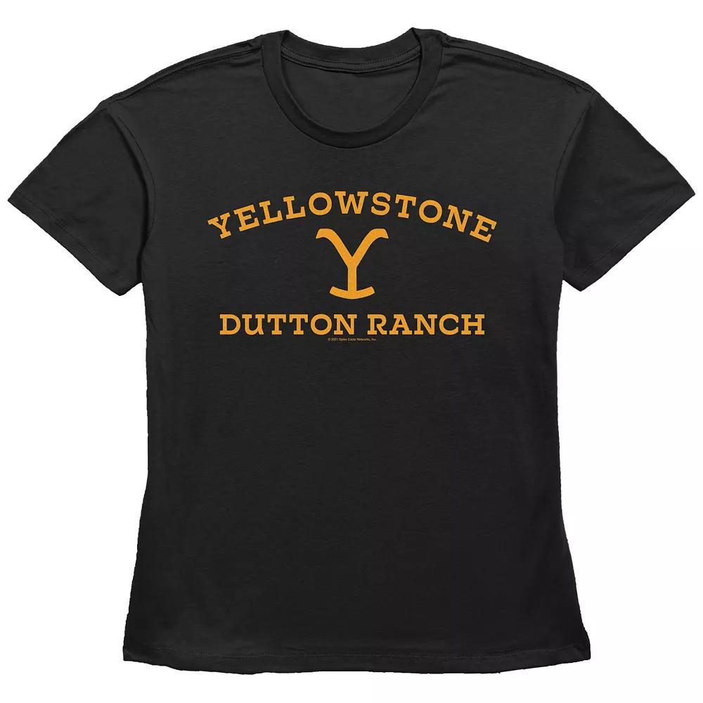 Women's Yellowstone Dutton Ranch Graphic Tee, Girl's, Size: XL, Black Product Image