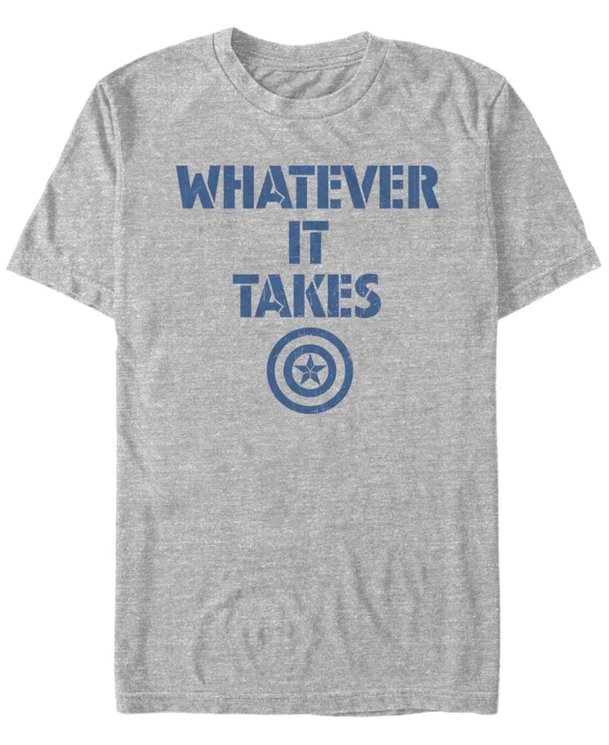 Men's Marvel Avengers Endgame Whatever It Takes Captain America Logo Graphic Tee, Size: Medium, Athletic Grey Product Image