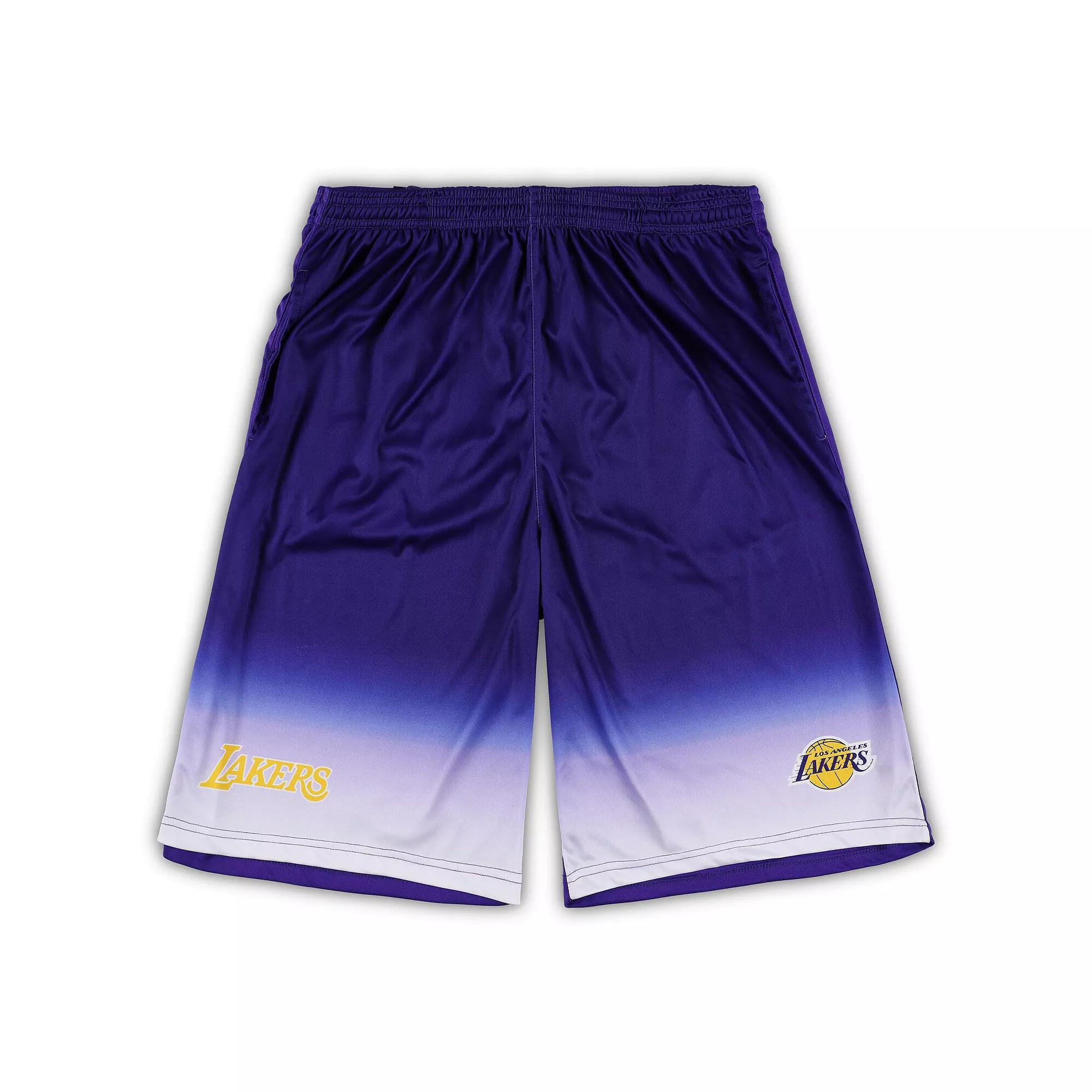 Men's Fanatics Branded Purple Los Angeles Lakers Big & Tall Fadeaway Shorts, Size: 2XB Product Image