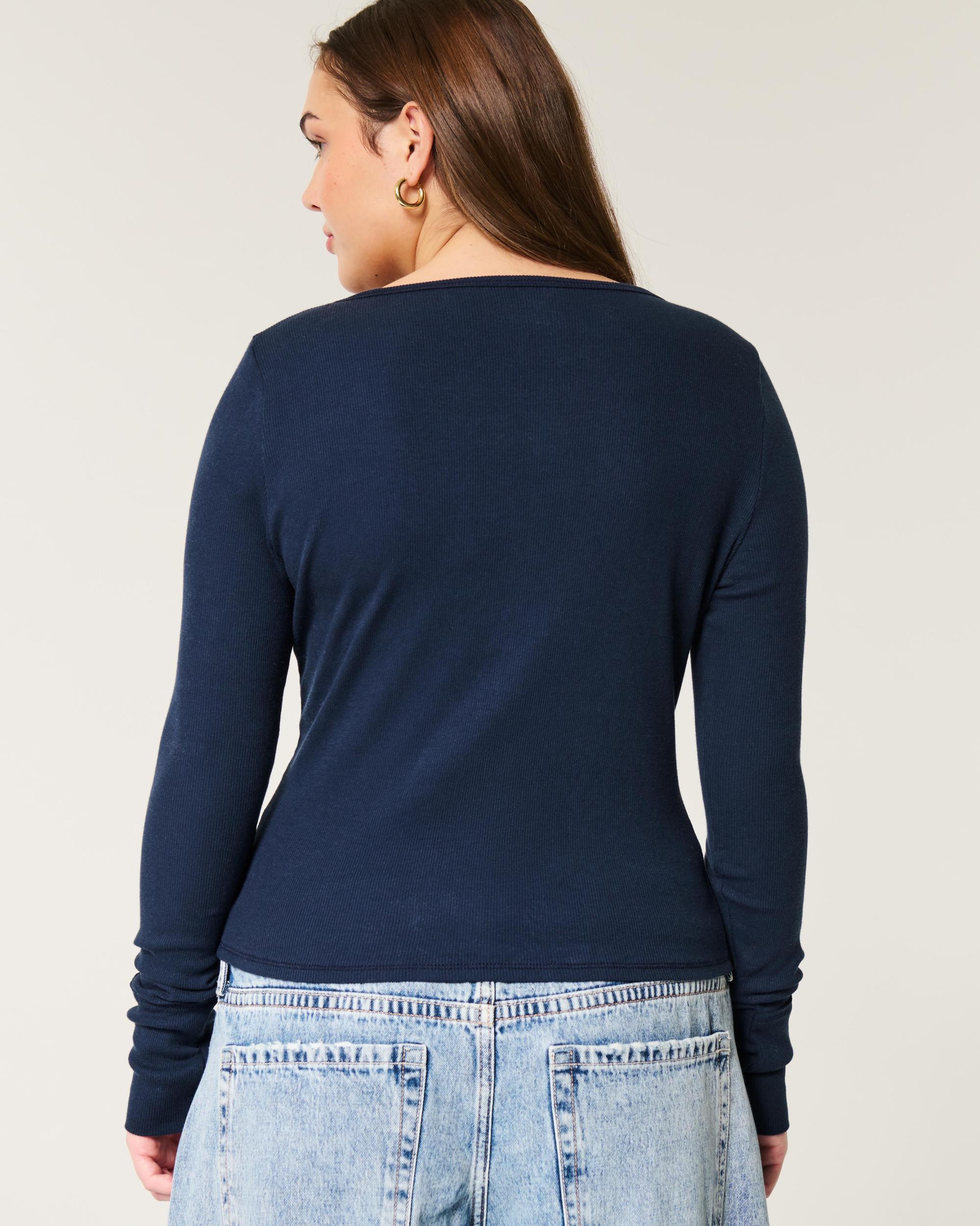 Ribbed East Coast Graphic Henley Product Image