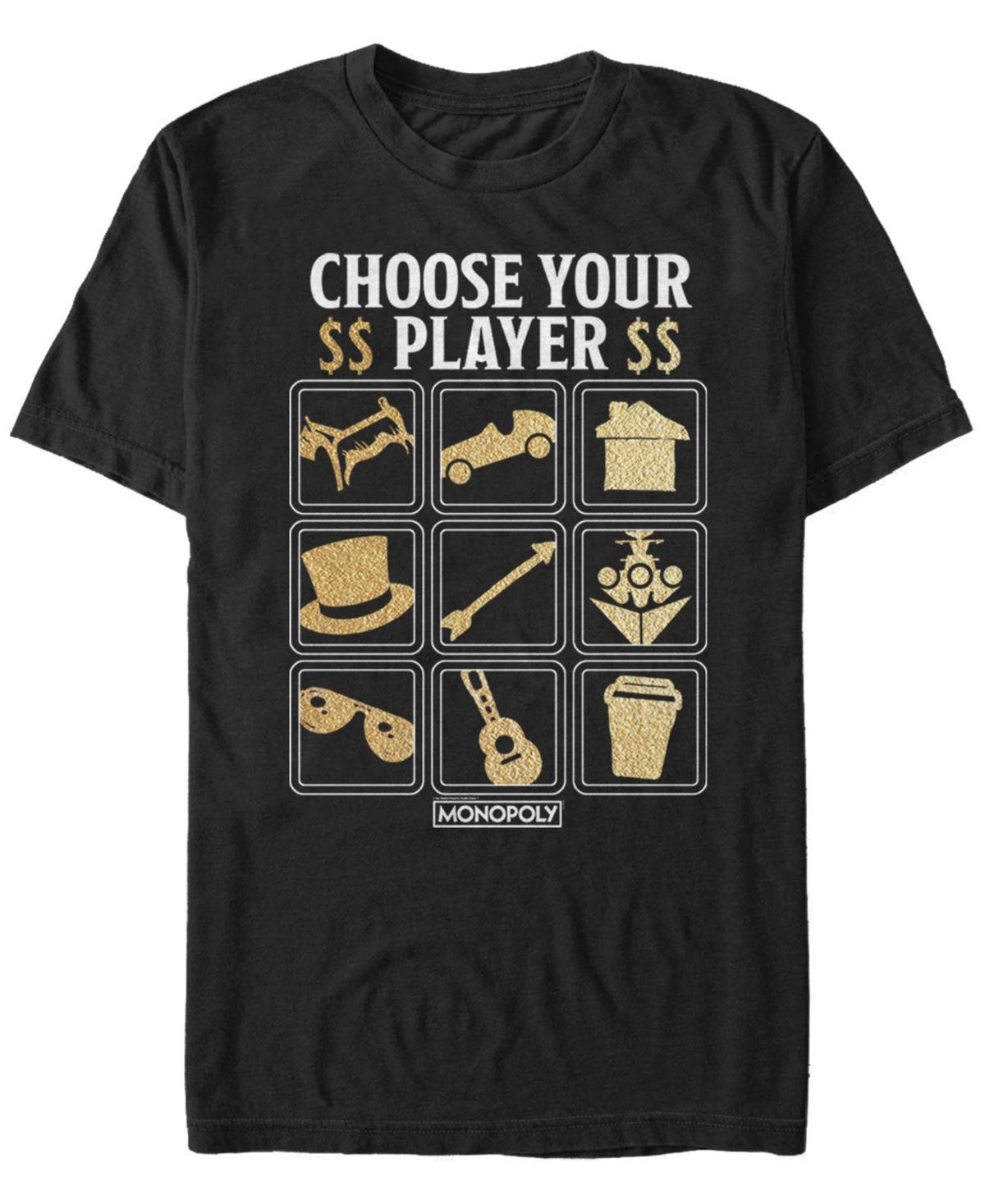 Men's Monopoly Choose Your Player Icons Tee, Size: Medium, Black Product Image