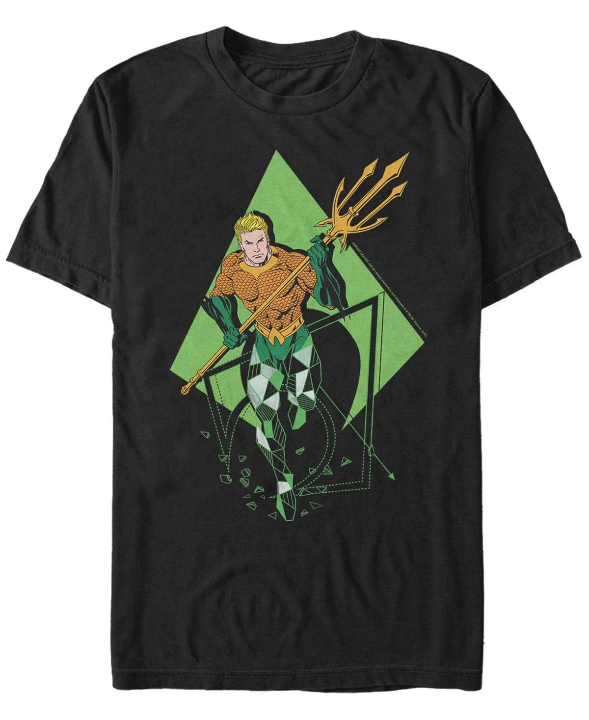 Men's Justice League Aquaman Portrait Tee, Size: XXL, Black Product Image