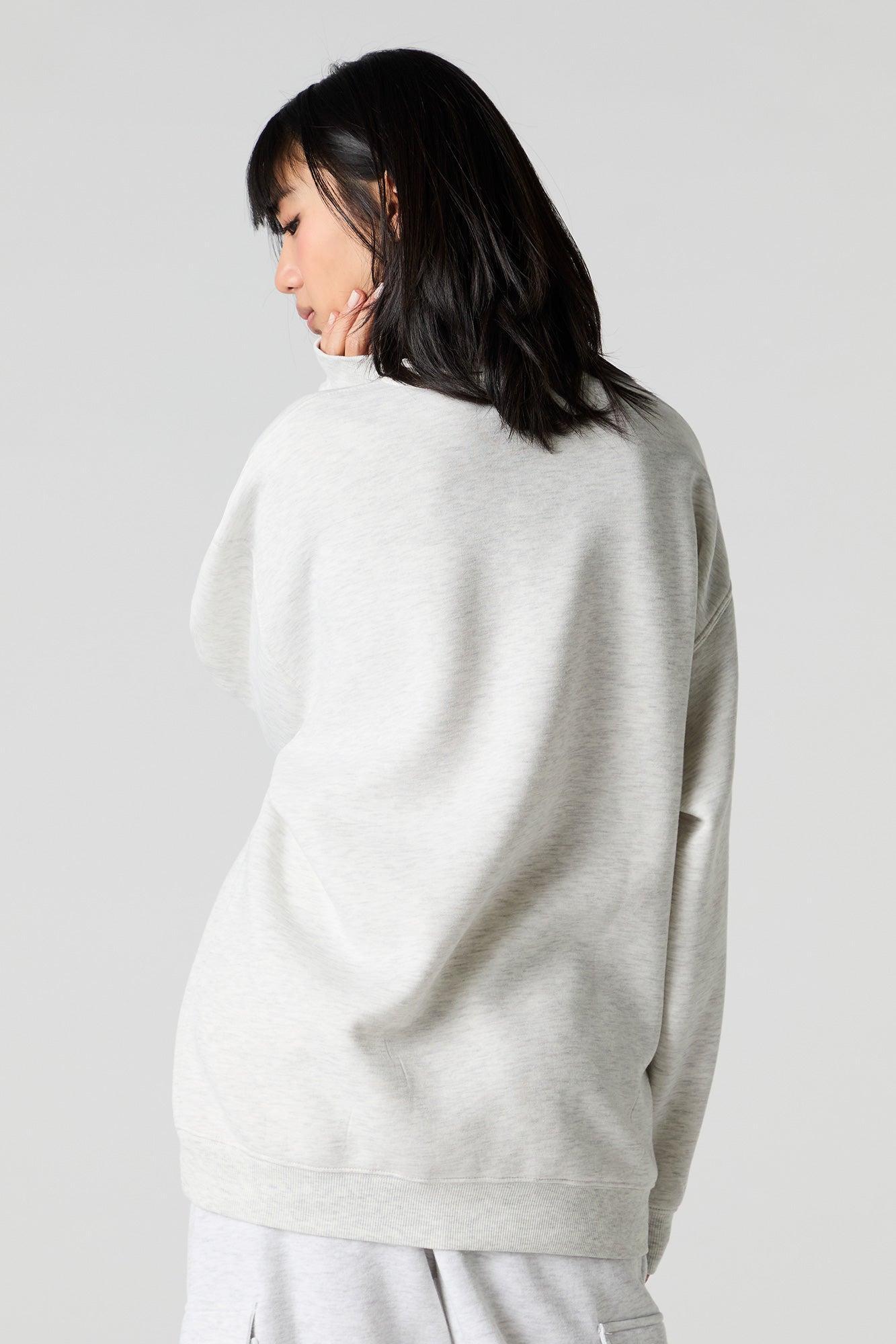 Oversized Graphic Fleece Sweatshirt Female Product Image