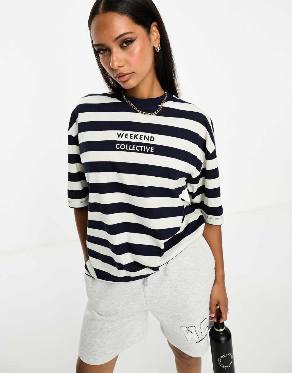 ASOS Weekend Collective breton stripe t-shirt Product Image