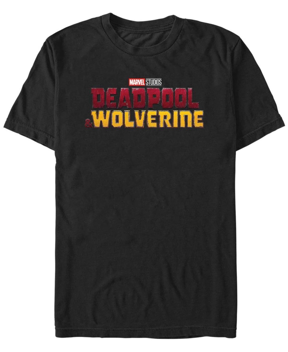 Men's Deadpool And Wolverine Logo Graphic Tee, Size: Large, Black Product Image