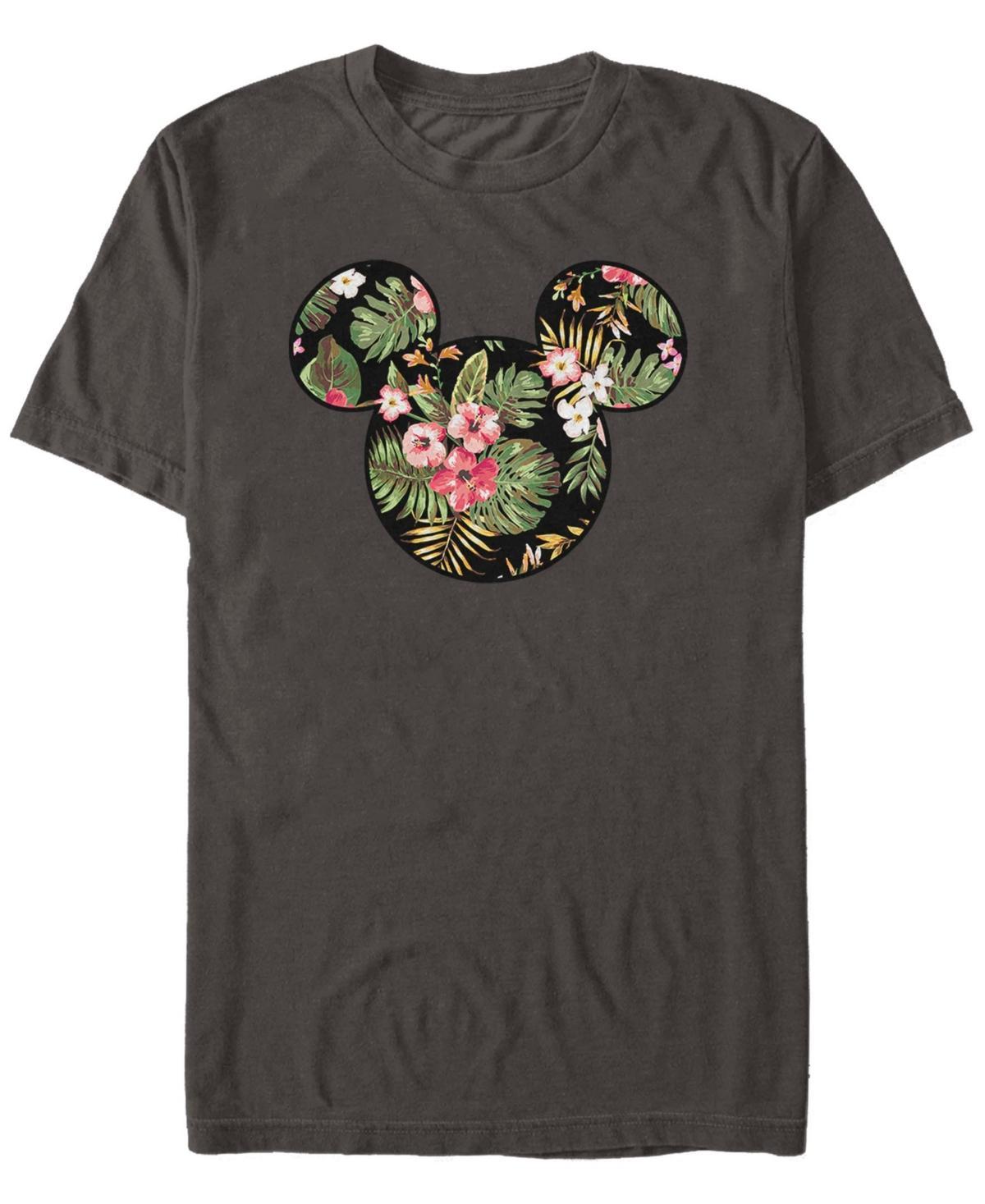 Disney's Mickey Classic Floral Mickey Big Face Men's Graphic Tee, Size: 3XL, Grey Product Image