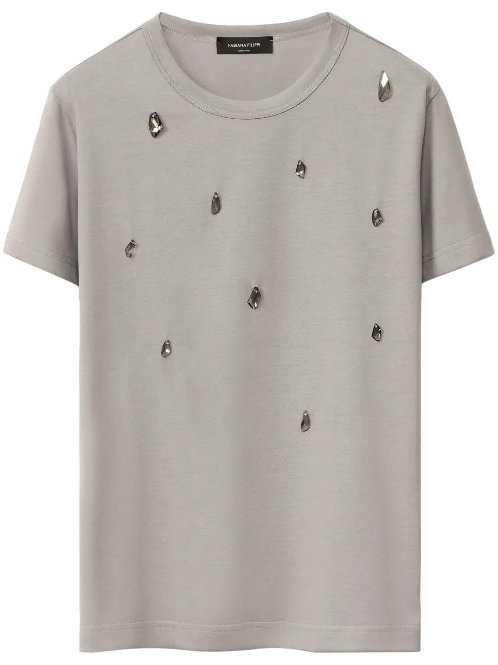 FABIANA FILIPPI Jersey T-shirt In Grey Product Image