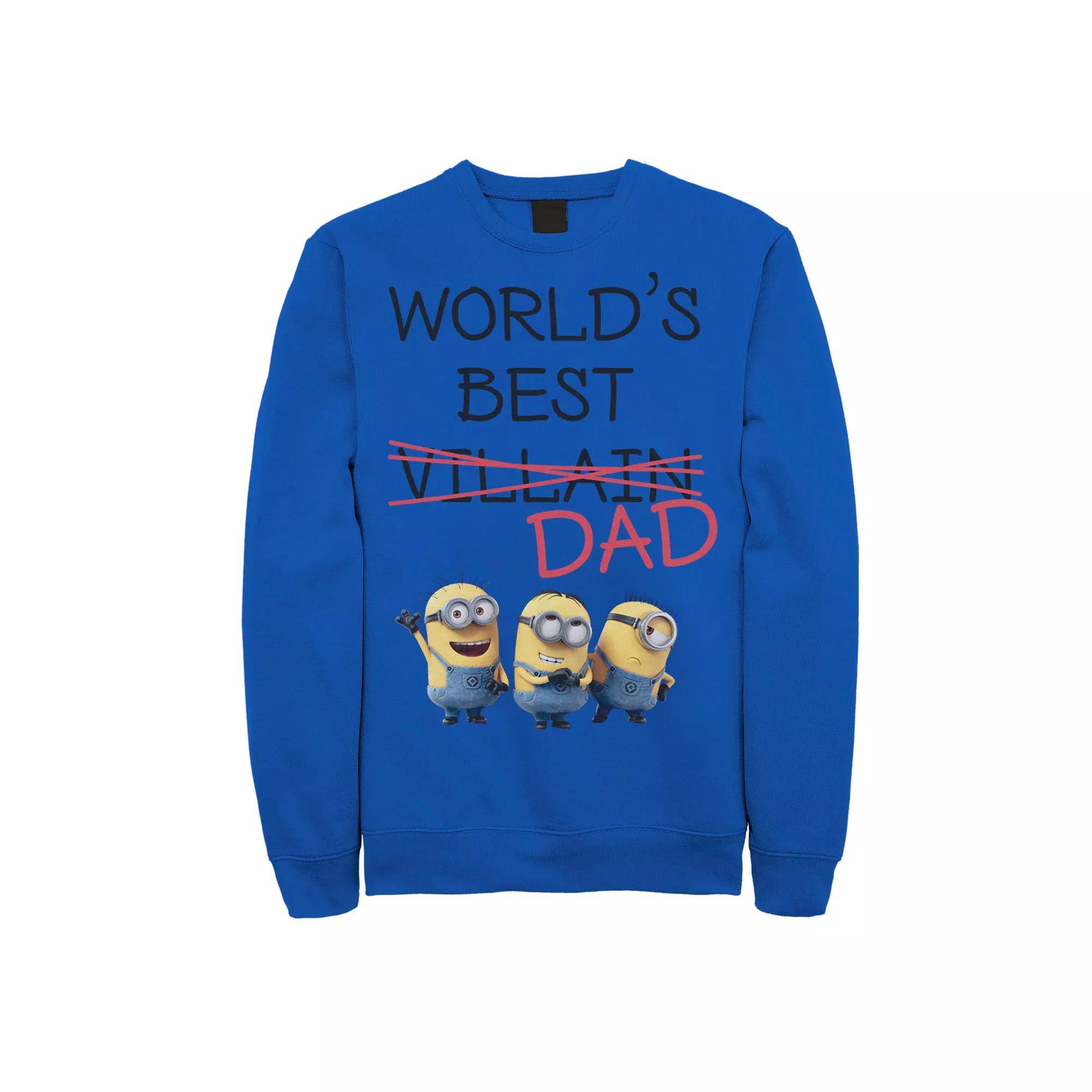 Men's Despicable Me Minions Crossed Out Villain Sweatshirt, Size: XXL, Royal Product Image