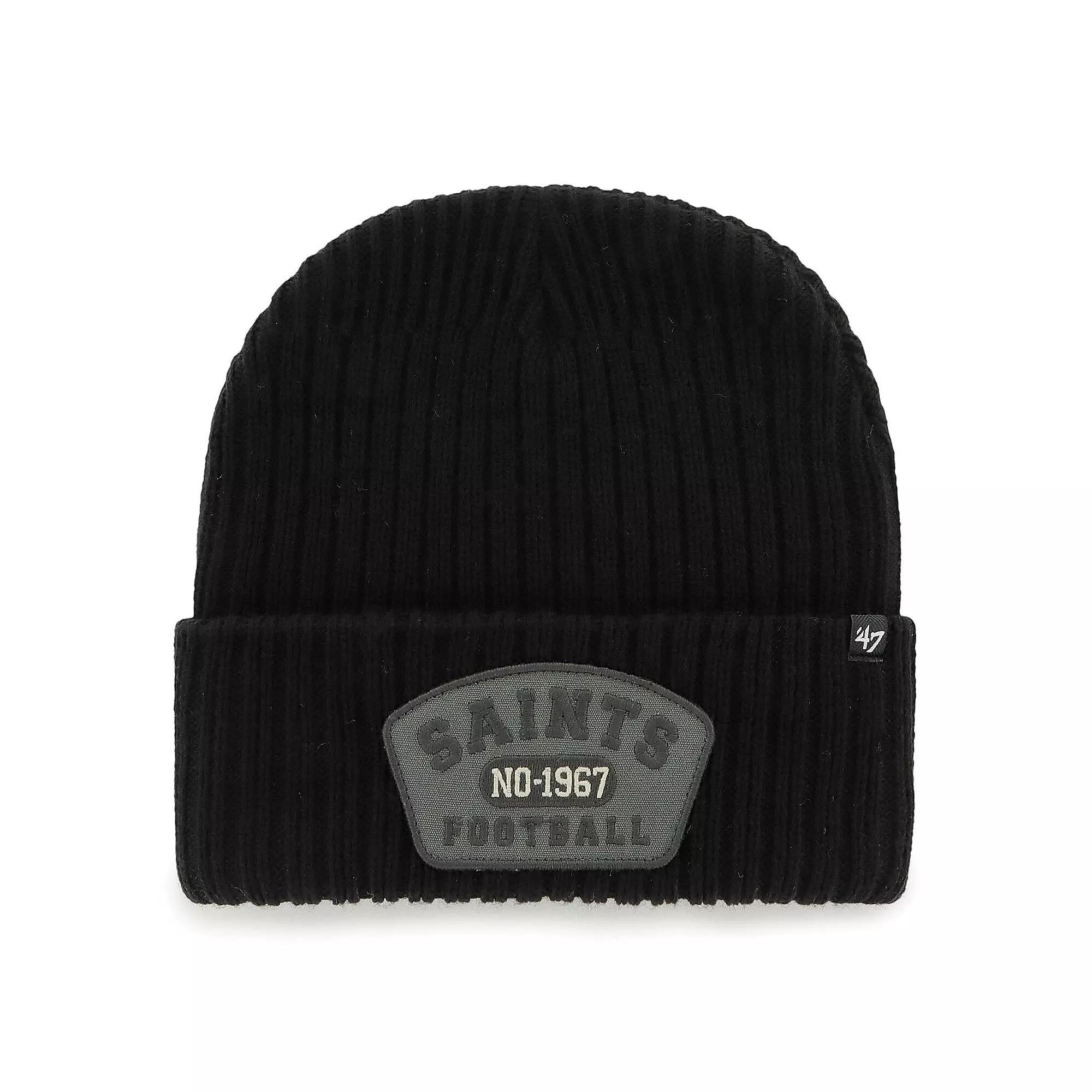 Men's '47 Black New Orleans Saints Ridgeway Cuffed Knit Hat Product Image