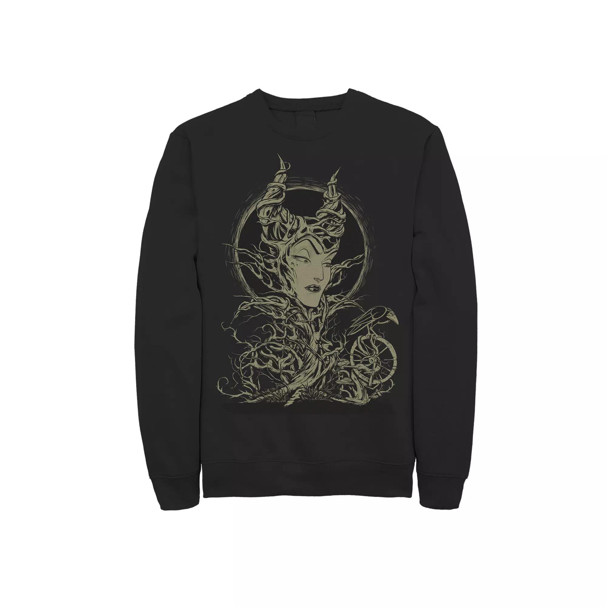 Disney's Sleeping Beauty Maleficent Men's Crow Branches Sweatshirt, Size: Small, Black Product Image