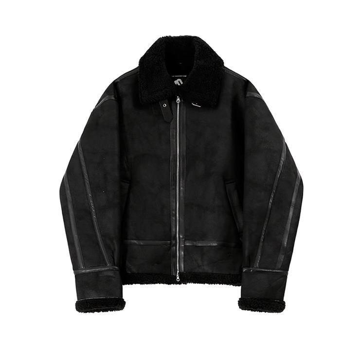 'Diana' navy and pirate black shirt jacket Product Image
