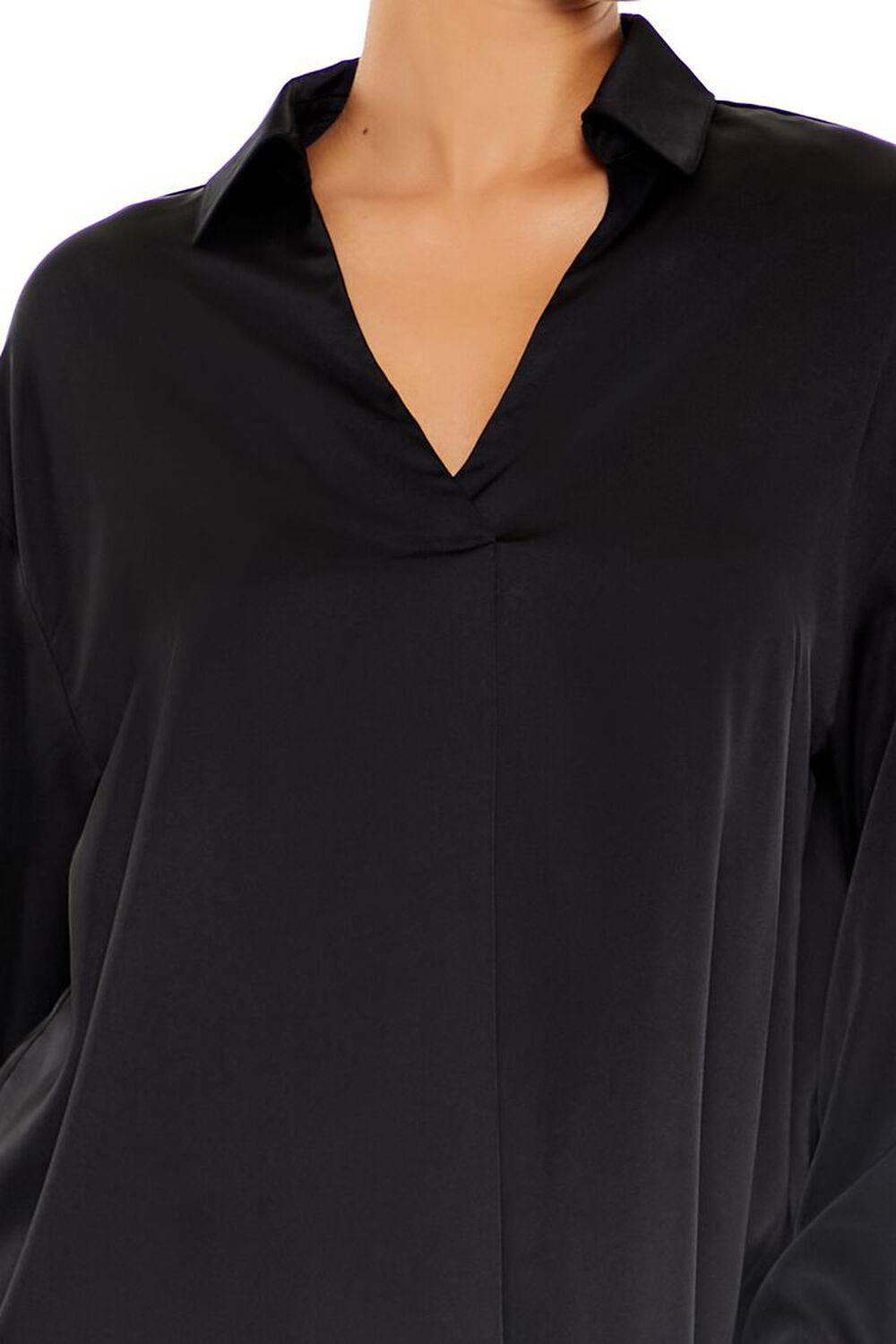 Satin Split-Neck Top | Forever 21 Product Image