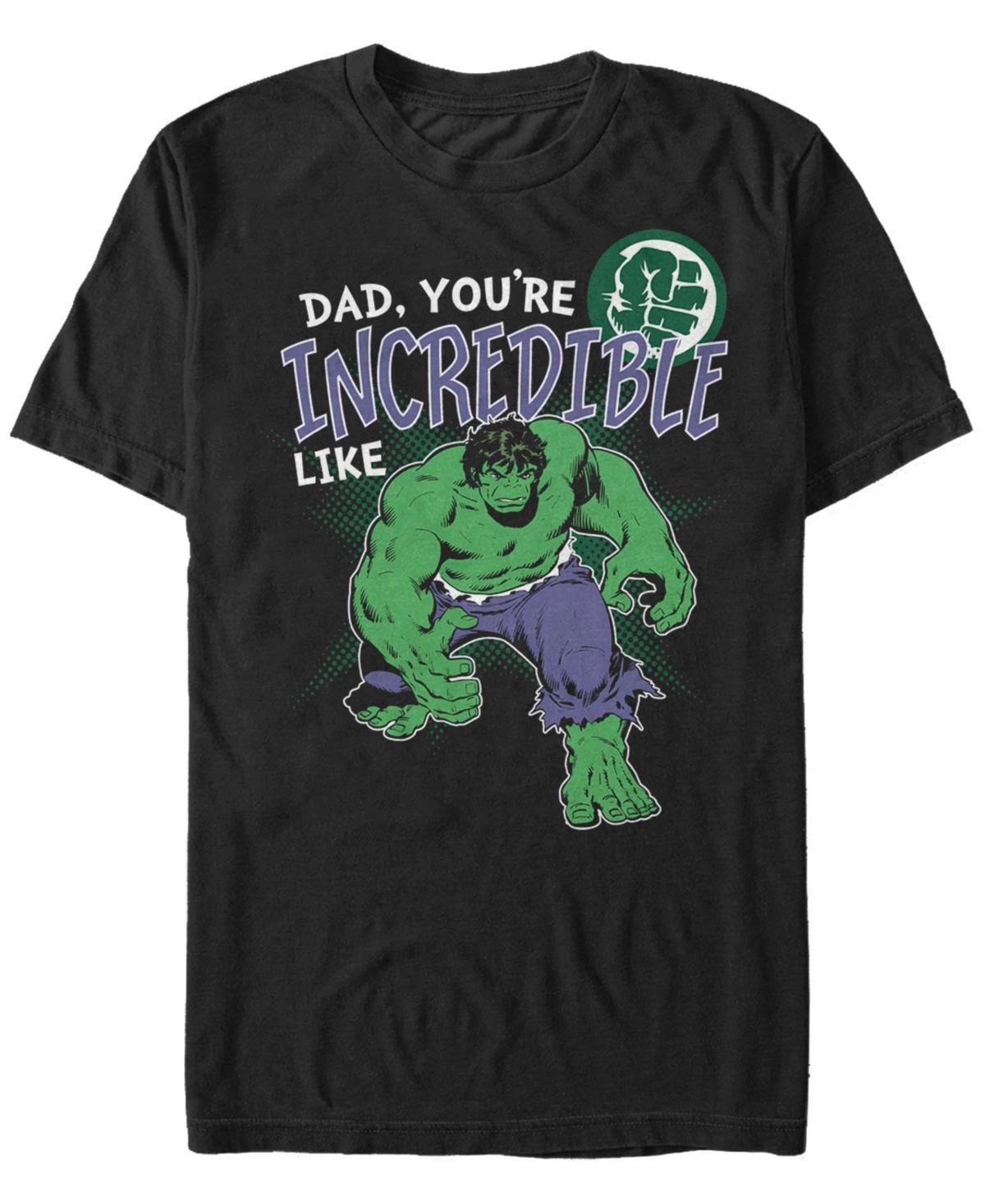 Men's Marvel Comics Retro Incredible Like Dad Tee, Size: 3XL, Black Product Image