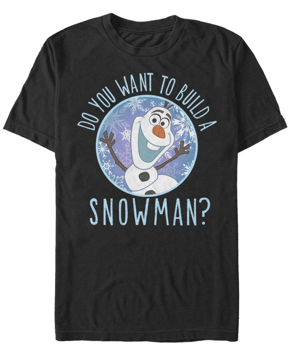 Disney's Frozen Olaf Do You Want To Build A Snowman Men's Tee, Size: Large, Black Product Image