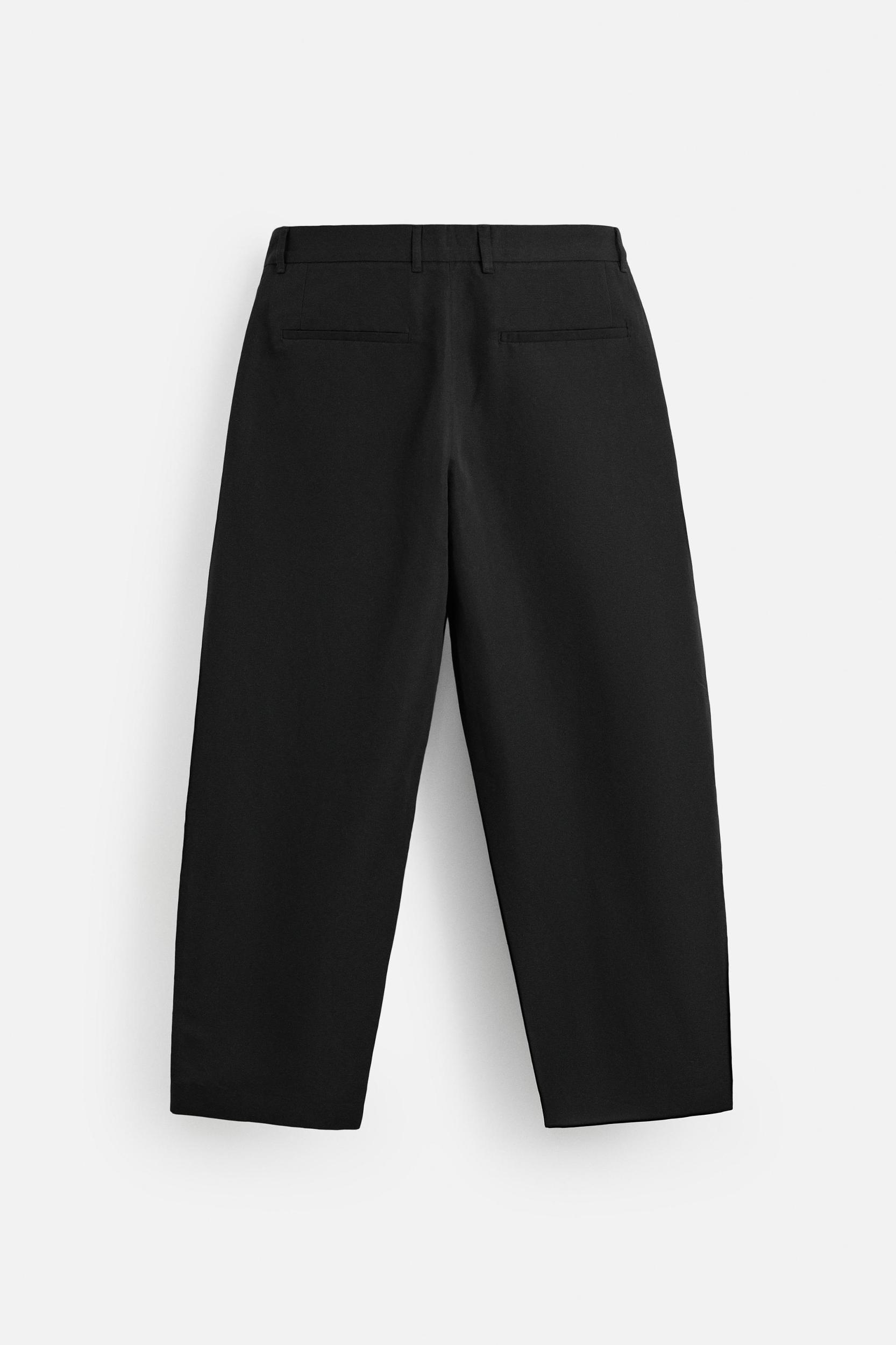 COTTON - LINEN PLEATED PANTS Product Image