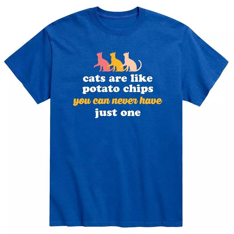 Men's Cats Are Like Potato Chip Tee, Size: Large, Black Product Image