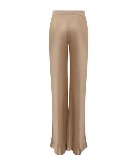 ALBERTA FERRETTI Satin Pants In Gold Product Image
