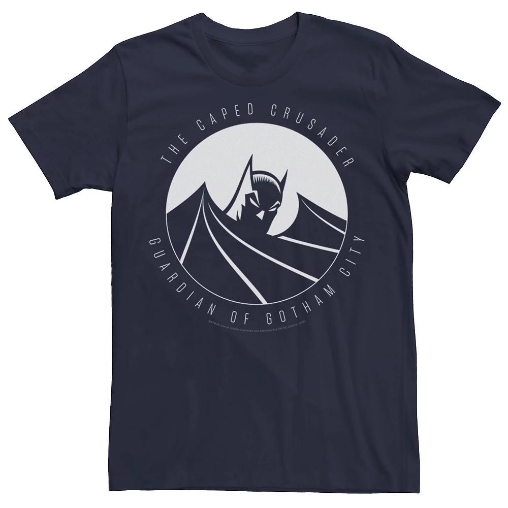 Men's DC Comics Batman The Caped Crusader Text Poster Tee, Size: Large, Blue Product Image