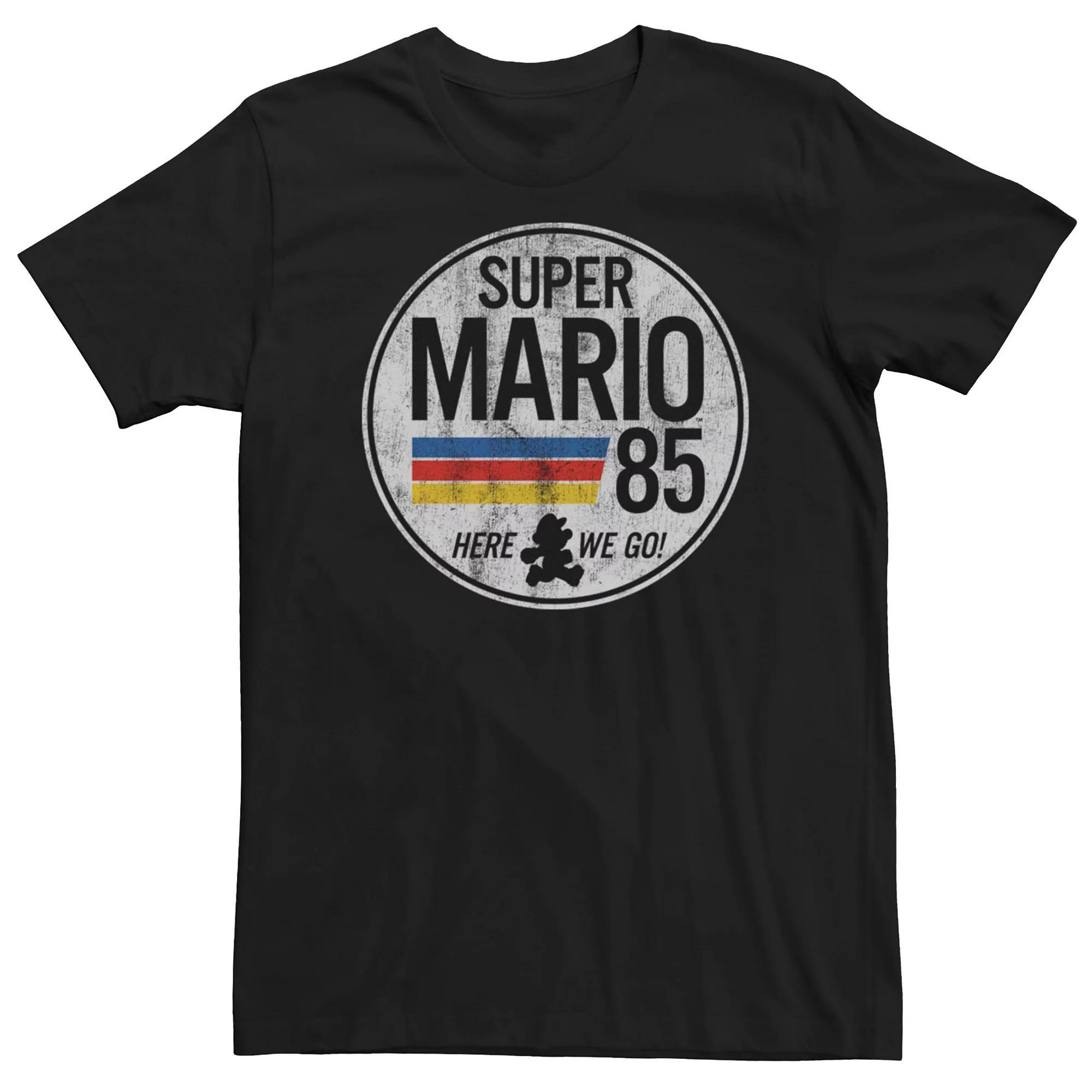 Men's Nintendo Super Mario Here We Go Vintage Short Sleeve Tee, Size: Small, Kelly Product Image