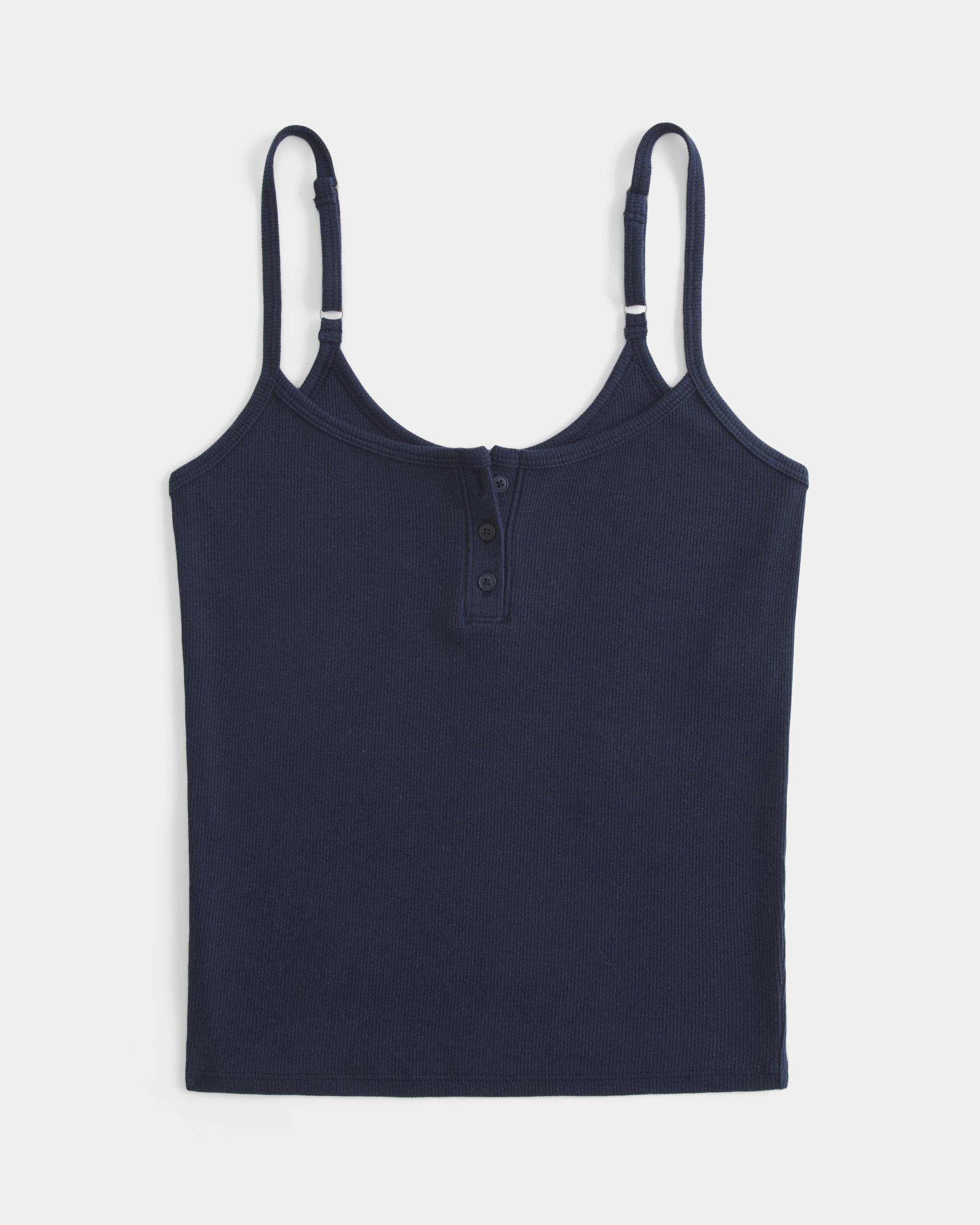 Ribbed Notch Henley Cami Product Image