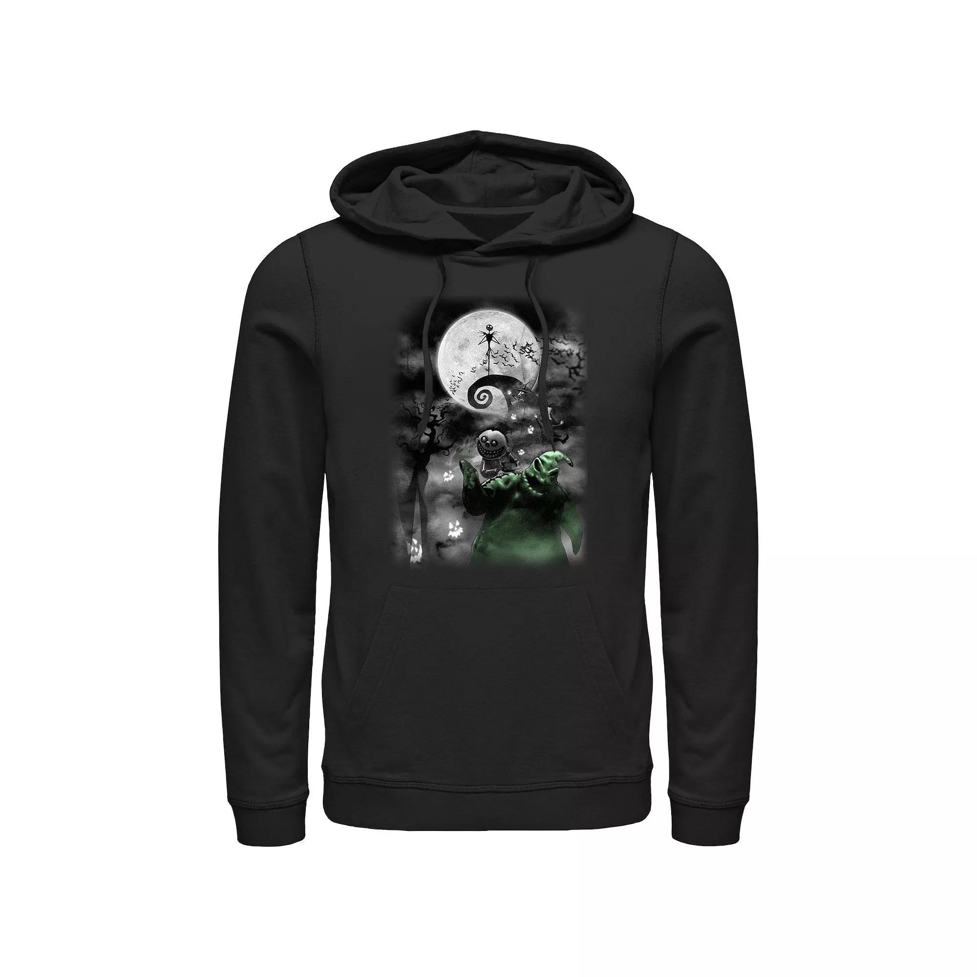 Disney's The Nightmare Before Christmas Scary Night Men's Graphic Hoodie, Size: Medium, Black Product Image